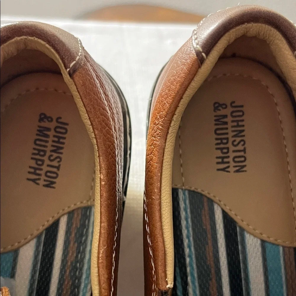 Johnston & Murphy Tan Leather Slip-On Loafers